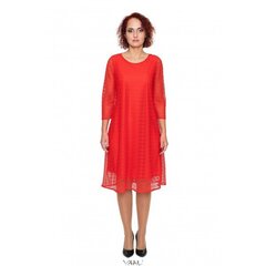 Raudona proginė suknelė linijomis PSR04MR02 kaina ir informacija | Suknelės | pigu.lt