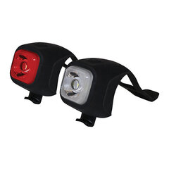 Dviračio žibintų rinkinys Dresco LED, įkraunami USB kaina ir informacija | Žibintai ir atšvaitai dviračiams | pigu.lt