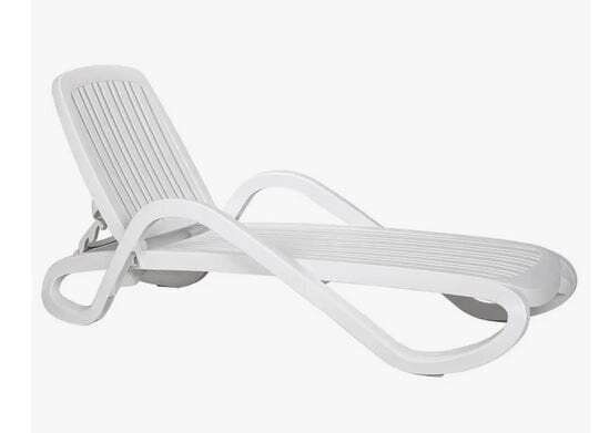 white pvc sun loungers