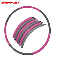 Gimnastikos lankas SportVida, 700 g, rožinis/pilkas kaina ir informacija | Gimnastikos lankai ir lazdos | pigu.lt