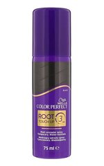Purškiami plaukų dažai šaknims Wella Color Perfect Root Touch Up, 75 ml, Black kaina ir informacija | Plaukų dažai | pigu.lt