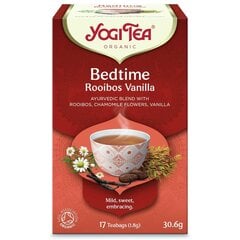 Yogi Tea Raudonoji Rooibos arbata vakarui su vanile Bedtime, ekologiška, 17 pakelių kaina ir informacija | Arbata | pigu.lt
