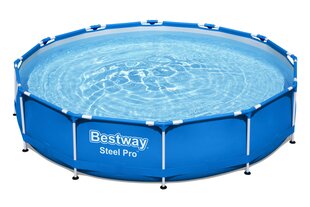 Каркасный бассейн Bestway Steel Pro 366x76 см, без фильтра цена и информация | Бассейны | pigu.lt