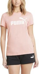 Marškinėliai moterims Puma Ess Logo Tee Brid, rožiniai kaina ir informacija | Sportinė apranga moterims | pigu.lt