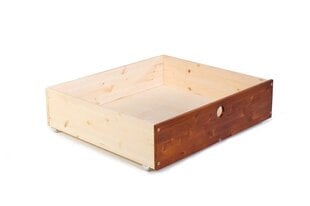 Patalinės dėžė lovai Kiku, šviesiai ruda kaina ir informacija | Stalčiai, patalynės dėžės | pigu.lt