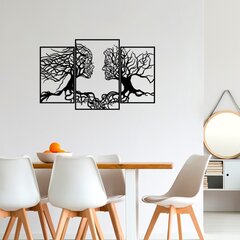 Metalinė sienų dekoracija Love Tree, 116x71 cm kaina ir informacija | Interjero detalės | pigu.lt
