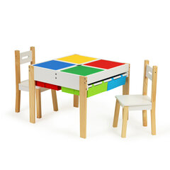 Vaikiškas kėdžių ir stalo komplektas Ecotoys, įvairių spalvų kaina ir informacija | Vaikiškos kėdutės ir staliukai | pigu.lt