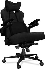Компьютерный стул Yumisu 2049, для игроков в компьютерные игры, тканевая обивка, черный цвет цена и информация | Офисные кресла | pigu.lt