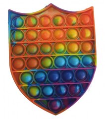 Silikoninis žaislas Pop It Shield Tie Dye Rainbow kaina ir informacija | Stalo žaidimai, galvosūkiai | pigu.lt