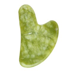 Žalio nefrito akmens veido masažuoklis Gua Sha Amalfis kaina ir informacija | Veido masažuokliai | pigu.lt