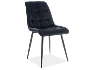 4-ių kėdžių komplektas Signal Meble Chic, juodas kaina ir informacija | Virtuvės ir valgomojo kėdės | pigu.lt