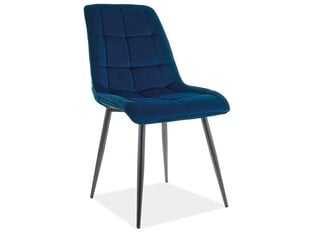 4-ių kėdžių komplektas Signal Meble Chic, tamsiai mėlynas kaina ir informacija | Virtuvės ir valgomojo kėdės | pigu.lt