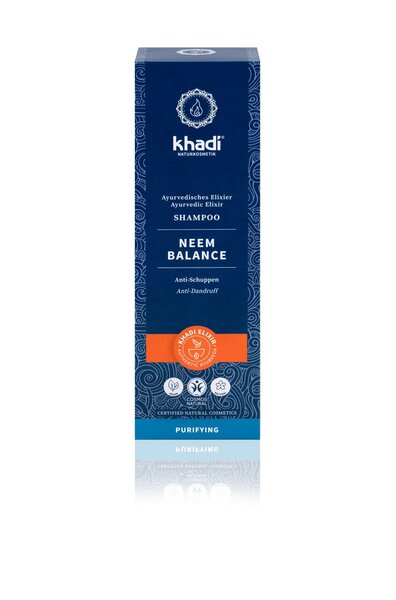Ajurvedinis šampūnas nuo pleiskanų NEEM Balance Elixir, Khadi, 200 ml kaina