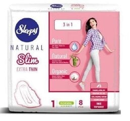 Higieniniai įklotai Sleepy Natural Slim Normal, 8 vnt. kaina ir informacija | Tamponai, higieniniai paketai, įklotai | pigu.lt