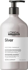 Geltonus atspalvius neutralizuojantis šampūnas žiliems ir šviesintiems plaukams L’Oreal Professionnel Serie Expert Silver 750 ml kaina ir informacija | Šampūnai | pigu.lt