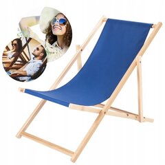 Medinė sulankstoma paplūdimio kėdė - mėlyna kaina ir informacija | Gultai | pigu.lt