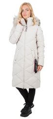 Žieminis paltas moterims Luhta Eval, smėlio spalvos kaina ir informacija | Paltai moterims | pigu.lt