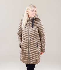 Luhta moteriškas paltas 907161601, smėlio spalvos kaina ir informacija | Paltai moterims | pigu.lt