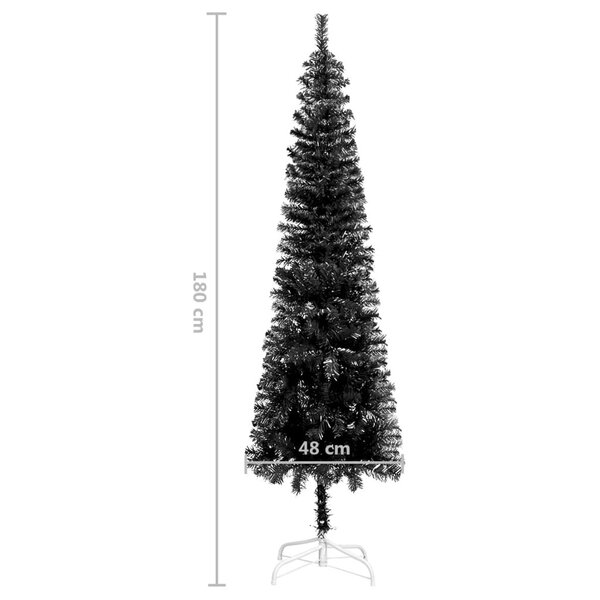 Siauria Kalėdų eglutė, juodos spalvos, 180cm pigiau