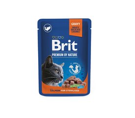 Brit Premium by Nature konservai sterilizuotoms katėms Salmon for Sterilised 100g kaina ir informacija | Konservai katėms | pigu.lt