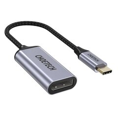 Adapteris Choetech One-way Cable Adapter from USB Type C (Male) to DisplayPort (Female) 4K 60Hz 20cm (HUB-H11) kaina ir informacija | Adapteriai, USB šakotuvai | pigu.lt