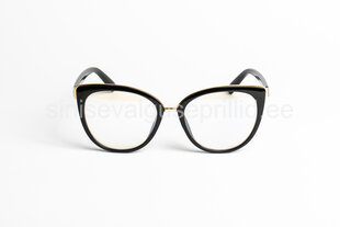 Mėlyni šviesūs akiniai juodos ir auksinės spalvos kaina ir informacija | Akiniai | pigu.lt
