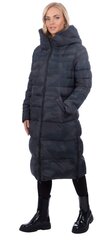 Paltas dvipusis žieminis moteriškas Rino&amp;Pelle KEILA, tamsiai- žalios-juodos spalvos 907165941 kaina ir informacija | Paltai moterims | pigu.lt