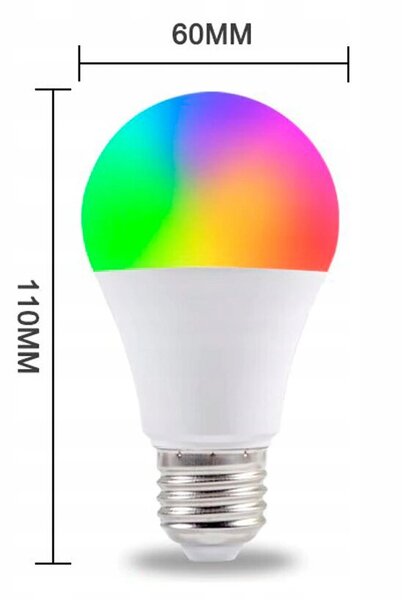 RGB LED lemputė 12W E27 su pulteliu , disko lempa internetu
