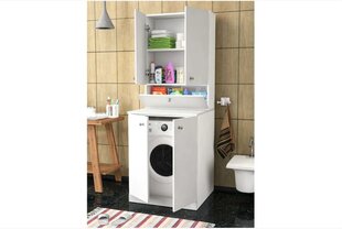 Шкаф для стиральной машины Vivense Palmiro, белый цена и информация | Шкафчики для ванной | pigu.lt