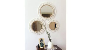 Зеркало Vivense Boho, белое цена и информация | Зеркала | pigu.lt