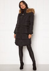 Žieminis paltas moterims Happy Holly PATRICIA, juodas kaina ir informacija | Paltai moterims | pigu.lt