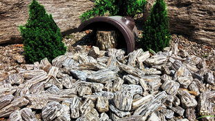 Gneiss Medžio skalda 32-63 mm 20 kg x 10 vnt цена и информация | Мульча, декоративная щепа | pigu.lt
