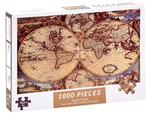 Dėlionė senovinis pasaulio žemėlapis, 1000 elementų цена и информация | Пазлы | pigu.lt