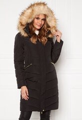 Happy Holly moteriškas paltas RACHEL, juodas 40/42 kaina ir informacija | Paltai moterims | pigu.lt