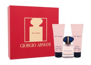 Набор для женщин Giorgio Armani My Way: ароматная вода EDP, 50 мл + лосьон для тела, 75 мл + гель для душа, 75 мл цена и информация | Женские духи | pigu.lt