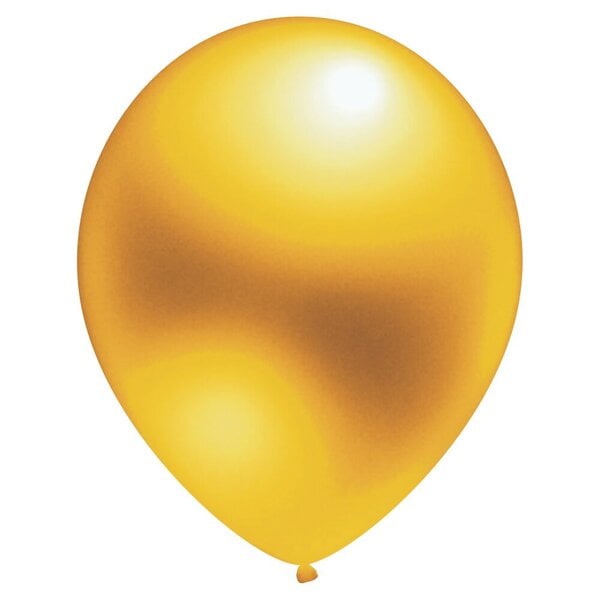 Blizgūs balionai, auksiniai, 30 cm, 100 vnt.