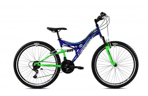Kalnų dviratis Capriolo MTB CTX260 26", mėlynas/žalias kaina ir informacija | Dviračiai | pigu.lt