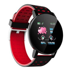 ID119 Plus išmanusis laikrodis Android IOS, raudonas цена и информация | Смарт-часы (smartwatch) | pigu.lt