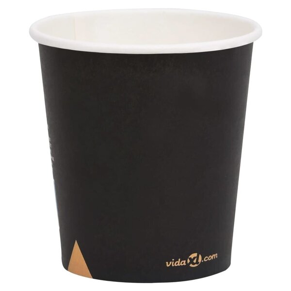 Popieriniai kavos puodeliai, 1000vnt., juodos spalvos, 200ml kaina