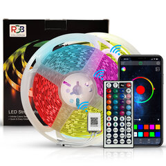 Išmanioji RGB 5050 LED juosta 15m su Bluetooth funkcija ir muzikos sinchronizacija kaina ir informacija | LED juostos | pigu.lt