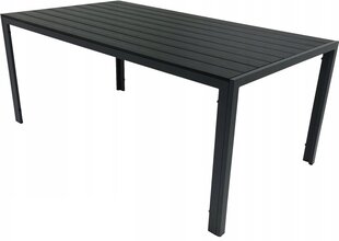 Уличный стол Allen, 205x90 см, темно-серый/черный цена и информация | Садовые столы, столики | pigu.lt
