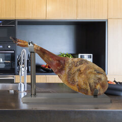 Nerūdijančio plieno kumpio stovas, 17 x 49 x 35 cm kaina ir informacija | Mėsos gaminiai | pigu.lt