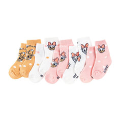 Cool Club kojinės mergaitėms Daisy, 5 vnt., LHG2402031-00, balta/ ecru/ geltona kaina ir informacija | Kojinės, pėdkelnės kūdikiams | pigu.lt