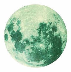 Fosforinis Šviečiantis Tamsoje Lipdukas Mėnulis 30x30cm kaina ir informacija | Interjero lipdukai | pigu.lt