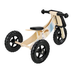 Mažas medinis dviratis 2 in1 - su trimis ratais ir bėgimo dalimi - HyperMotion GORDON - putplasčio ratai kaina ir informacija | Balansiniai dviratukai | pigu.lt