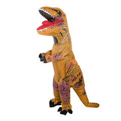 Надувной динозавр T-REX Giant, коричневый 1.5-1.9 м цена и информация | Карнавальные костюмы | pigu.lt