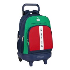 Mokyklinė kuprinė su ratukais Benetton United, 33 x 45 x 22 cm kaina ir informacija | Kuprinės mokyklai, sportiniai maišeliai | pigu.lt
