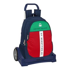 Mokyklinė kuprinė su ratukais Benetton United, 32 x 44 x 16 cm kaina ir informacija | Kuprinės mokyklai, sportiniai maišeliai | pigu.lt