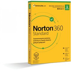 Norton 360 standartinis 10 GB PL 1 vartotojas, 1 įrenginiai, 12 mėnesių 21408666 цена и информация | Антивирусные программы | pigu.lt