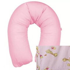 Maitinimo pagalvėlė, 170 cm, rožinė kaina ir informacija | Maitinimo pagalvės | pigu.lt